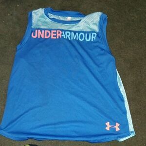 Under Armour Kids Blue and Pink Tank Top